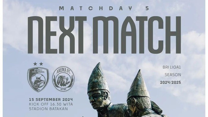 PSM Makassar Vs Arema FC di Liga 1 2024/2025.
