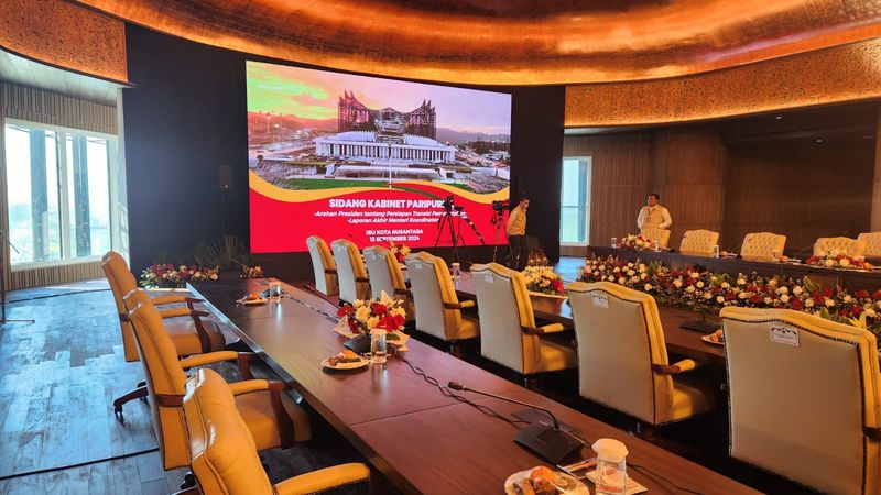 Ruang sidang kabinet di Istana Garuda IKN