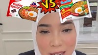 Sosok yang dikenal sebagai seorang presenter ini juga pernah membagikan video makan mie instan. Ia membandingkan dua merek mie instan yang rasanya serupa. Foto: Instagram @fitrop