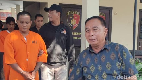 Polisi menangkap Faisol, pria asal Jember yang mencuri kotak amal masjid di Jembrana, Bali, Sabtu (14/9/2024).