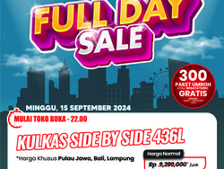 Kulkas Side by Side 436L di Transmart Full Day Sale Diskon Rp 2,6 Jutaan