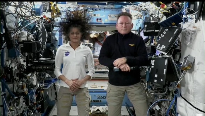 Astronaut NASA Suni Williams dan Butch Wilmore yang terjebak di ISS