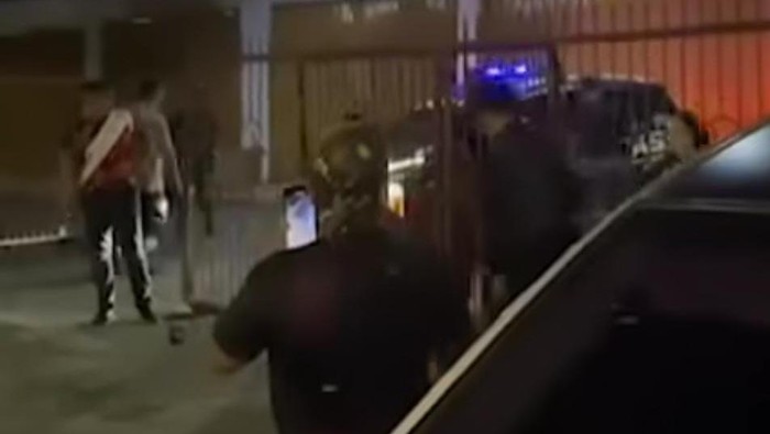 Bentrokan antarkelompok jukir di Jalan Pengayoman Makassar.