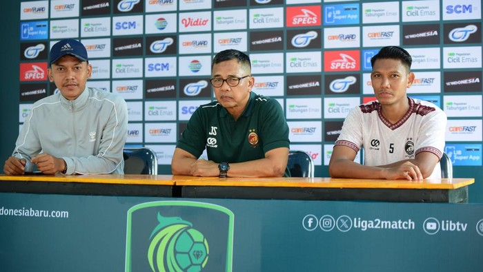 Pelatih Sriwijaya FC Jafri Sastra memberikan keterangan usai laga melawan PSKC Cimahi