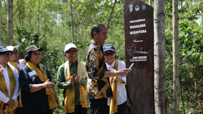 Presiden Jokowi sahkan pembangunan Winagama Nusantara, Hutan Pendidikan dan Riset milik UGM di IKN.