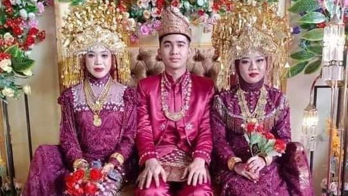 Pria di Muratara melaksanakan pernikahan dengan dua mempelai wanita sekaligus.