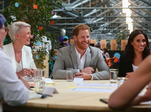 996875080 The Duke and Duchess of Sussex visit DogPatch Labs, a co-working space for technology start-ups located in Dublin's 'Digital Docklands' during their visit to the Ireland. (Photo by Jimmy Rainford/PA Images via Getty Images)