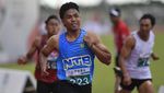 Aksi Lalu Zohri Pecahkan Rekor Lari PON