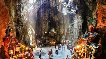 Kuil gua-gua Pegunungan Marmer, Vietnam Foto: Boredpanda
