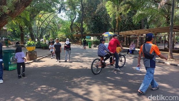 Taman Margasatwa Ragunan merupakan salah satu tempat wisata favorit warga Jakarta dan sekitarnya. Hari ini Ragunan ramai didatangi pengunjung. (Rumondang N/detikcom)