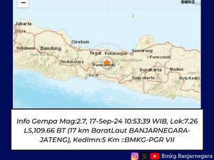 Lagi, Gempa Darat Goyang Banjarnegara Kali Ini M 2,7