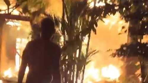 Kebakaran rumah di Mengwi, Badung, Selasa (17/9/2024). (Istimewa)