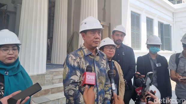 Kondisi Museum Nasional pada Selasa (17/9/2024). Tengah ada revitalisasi di berbagai gedung pasca terjadinya kebakaran di tahun lalu.