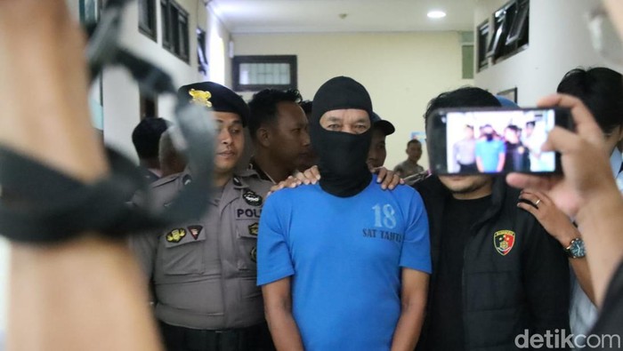 Larso, pembunuh guru di Purwareja Klampok, Banjarnegara, Selasa (17/9/2024).