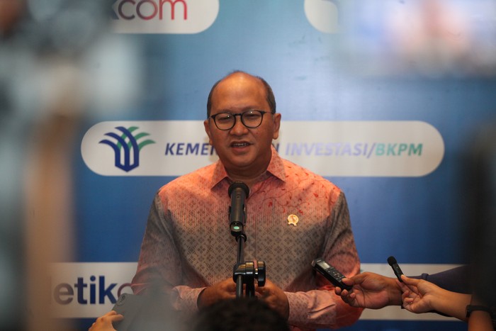 Menteri Investasi Rosan Roeslani di acara detikcom Leaders Forum.