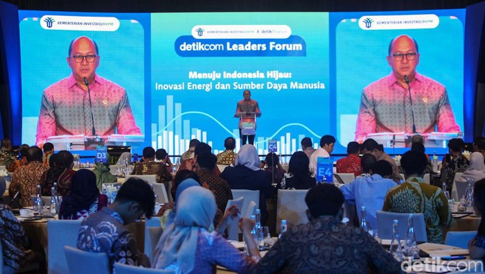 Menteri Investasi/Kepala Badan Koordinasi Penanaman Modal (BKPM) Rosan Roeslani menutup detikcom Leaders Forum di Hotel St Regis, Jakarta Selatan, Selasa (17/9/2024).