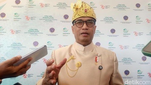 Menteri Perhubungan (Menhub) Budi Karya Sumadi saat dijumpai seusai peringatan Hari Perhubungan Nasional (Harhubnas) 2024 di Bali Maritim Tourism Hub (BMTH), Selasa (17/9/2024). (Foto: Ni Made Lastri Karsiani Putri/detikBali)