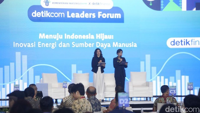 Momen Pembukaan detikcom Leaders Forum Pemimpin Redaksi detikcom Alfito Deannova Gintings berbicara saat pembukaan detikcom Leaders Forum di Jakarta, Selasa (17/9/2024).