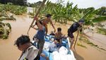 Penampakan Banjir Parah Terjang Myanmar