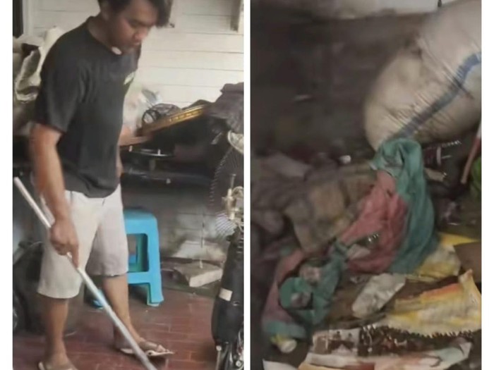 Penampakan kontrakan kotor di Jakarta Pusat setelah ditinggal penyewanya