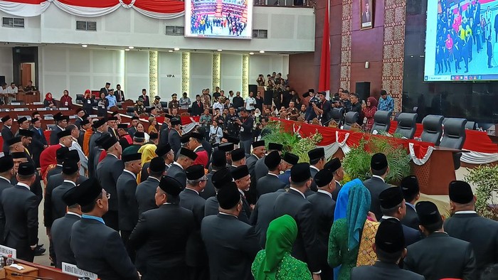 Suasana pelantikan DPRD Sumut periode 2024-2029. (Dok. Istimewa)