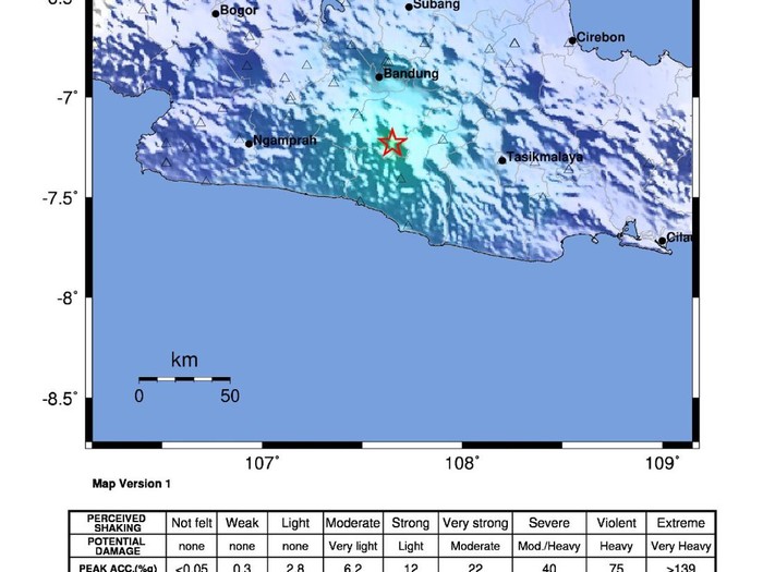 Analisis BMKG soal gempa di Bandung (Dok. BMKG)