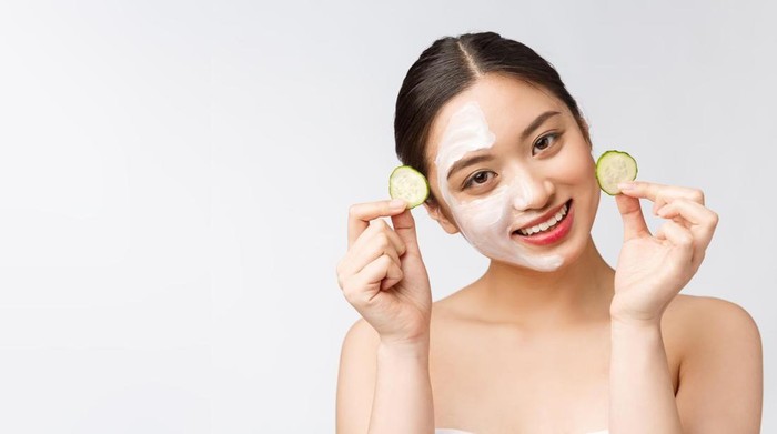 Ilustrasi masker kecantikan wajah