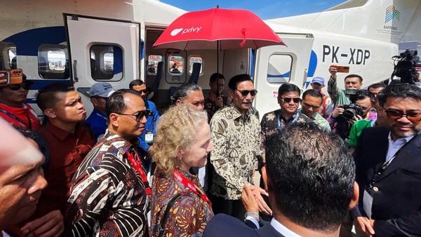Luhut Cek Pesawat N219 yang Mejeng di Bali Airshow