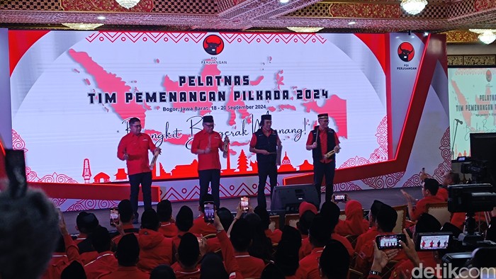 Pelatnas Tim Pemenangan Pilkada 2024 PDIP. (Rizky Adha Mahendra/detikcom)