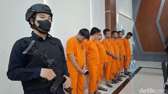 Pengungkapan kasus narkoba oleh Polda Riau. (Raja Adil Siregar/detikSumut)