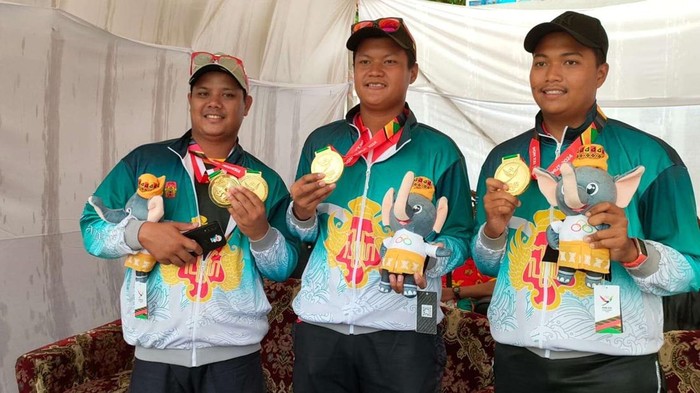 Tim panahan DIY meraih empat medali emas PON 2024 di Banda Aceh, Aceh Rabu (18/9/2024).