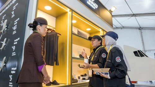 Stan Etihad Airways di Bali International Airshow, Bandara Ngurah Rai.