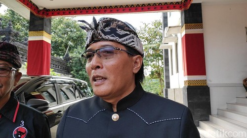 Cawagub Bali sekaligus Bupati Badung I Nyoman Giri Prasta ditemui di Kantor DPD PDIP Bali, Denpasar, Kamis (19/9/2024).