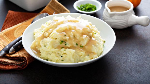 Ilustrasi mashed potato Ilustrasi mashed potato