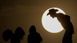 Bingkai Sepekan: Macet Horor Puncak-Fenomena Supermoon di Langit Eropa