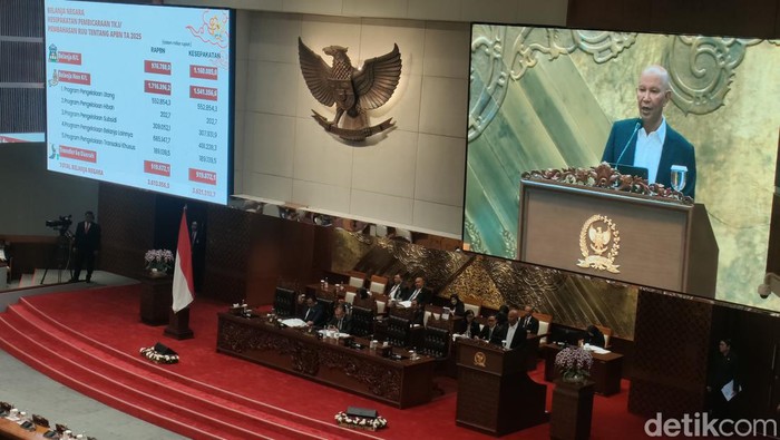 Paripurna DPR RI, Kamis (19/9/2024). (Dwi Rahmawati/detikcom).