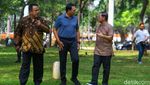 Pramono-Rano Ngobrol Bareng Ahok di Simpang Semanggi