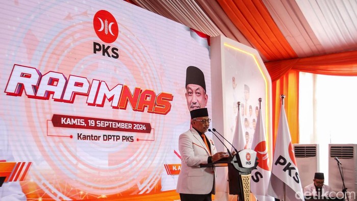 Rapimnas PKS Partai Keadilan Sejahtera menggelar Rapimnas di DPP PKS, Jakarta, Kamis (19/9/2024).