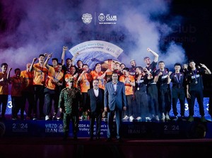 Tim Voli Bhayangkara Presisi Juara 3 AVC Championship 2024 di Iran