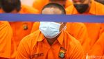Wajah-wajah Tertunduk Lesu Pelaku Tindak Pidana yang Dibekuk Polisi