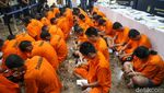 Wajah-wajah Tertunduk Lesu Pelaku Tindak Pidana yang Dibekuk Polisi