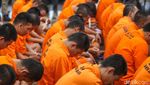 Wajah-wajah Tertunduk Lesu Pelaku Tindak Pidana yang Dibekuk Polisi