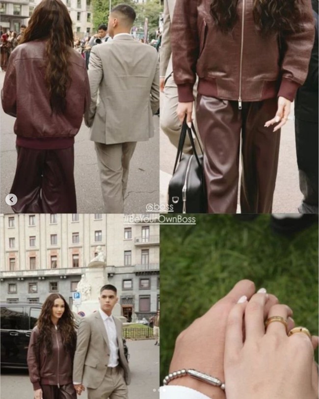 Alyssa menunjukkan detail aksesori yang dipakainya dan anak Ahmad Dhani itu. Tampak ada cincin warna emas melingkar di jari tengah dan manisnya. Sedangkan Al Ghazali mengenakan gelang perak. Foto: Dok. Instagram Al Ghazali, Alyssa Daguise