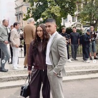 Alyssa Daguise dan Al Ghazali tampil serasi dalam balutan busana Hugo Boss saat menghadiri Milan Fashion Week 2024. Foto: Dok. Instagram Al Ghazali, Alyssa Daguise