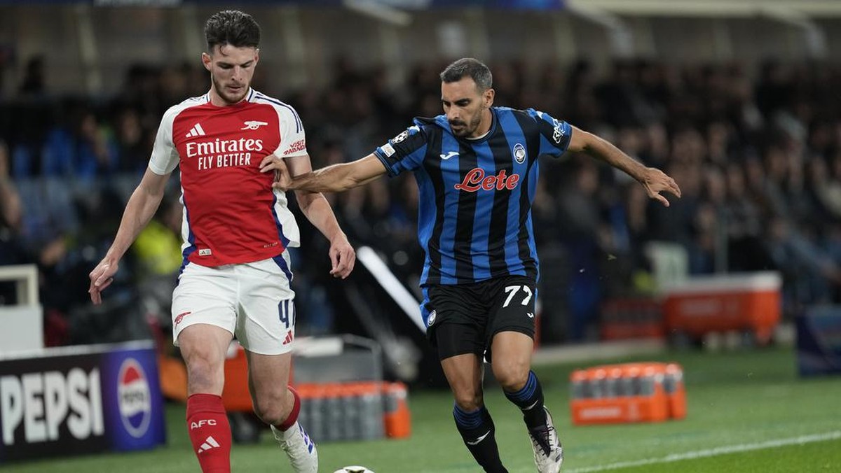 Arsenal bermain imbang 0-0 di kandang Atalanta di Liga Champions (Foto: AP/Antonio Calanni)