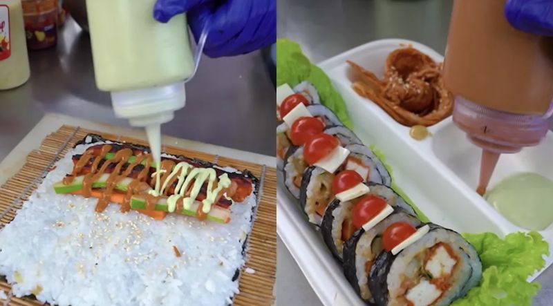 Kreasi 'Sushi Arab' di India Pakai Saus Korea Ini Bikin Orang Bingung