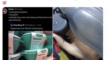 Digunakan bertahun-tahun pun Tupperware masih bagus. Foto: X.com