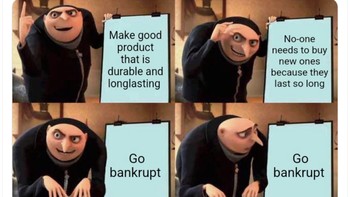 Kira-kira seperti inilah yang terjadi pada Tupperware. Foto: X.com