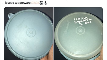 Akun ini menyebut ibunya membeli Tupperware yang dipakainya 20 tahun silam dan masih bermanfaat sampai sekarang. Foto: X.com