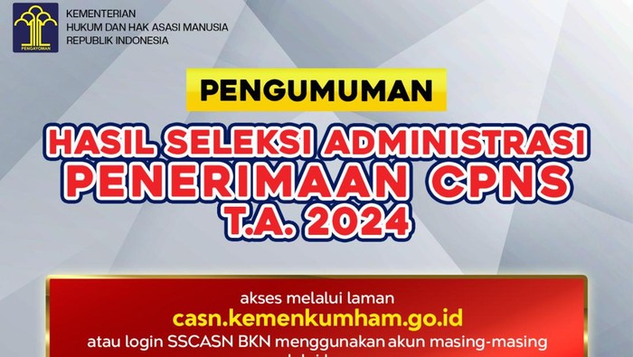 Pengumuman CPNS Kemenkumham 2024.